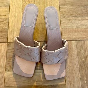 Baige woven sandals